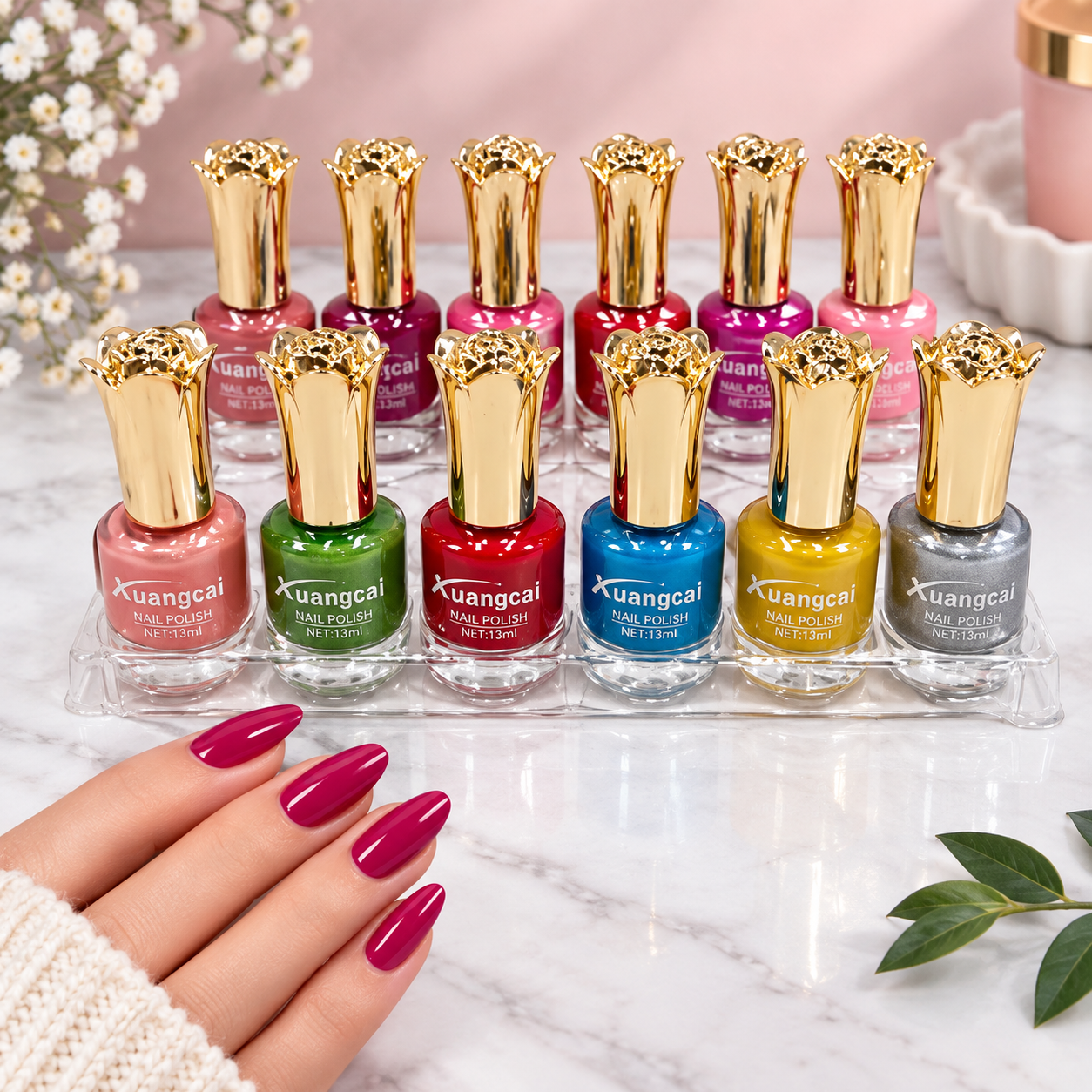 لاک ناخن Kuangcai مدل NAIL POLISH – مجموعه ۱۲ رنگ